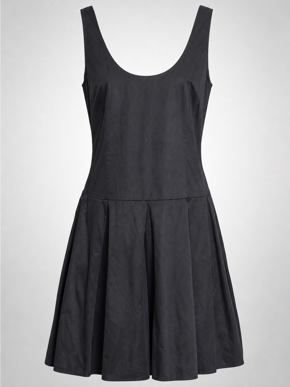 Laundry By Shelli Segal Black Scoop-Neck Fit-and-Flare Midi Dress